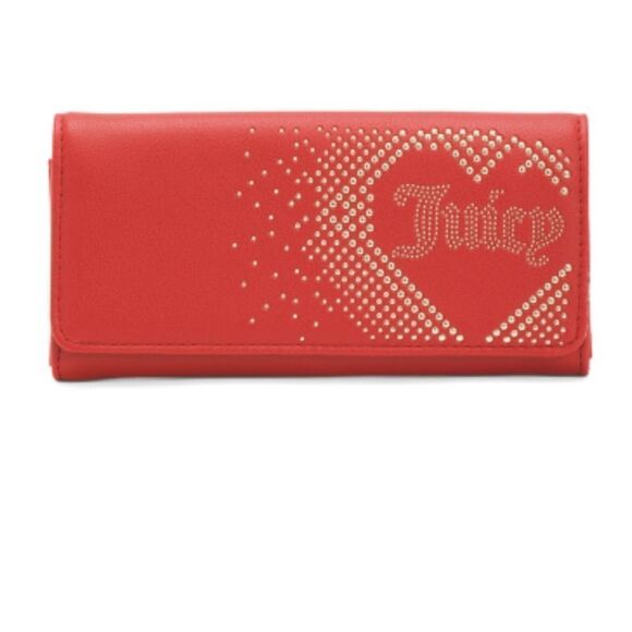 Juicy Couture Red Heart Studded Wallet - Picture 1 of 5